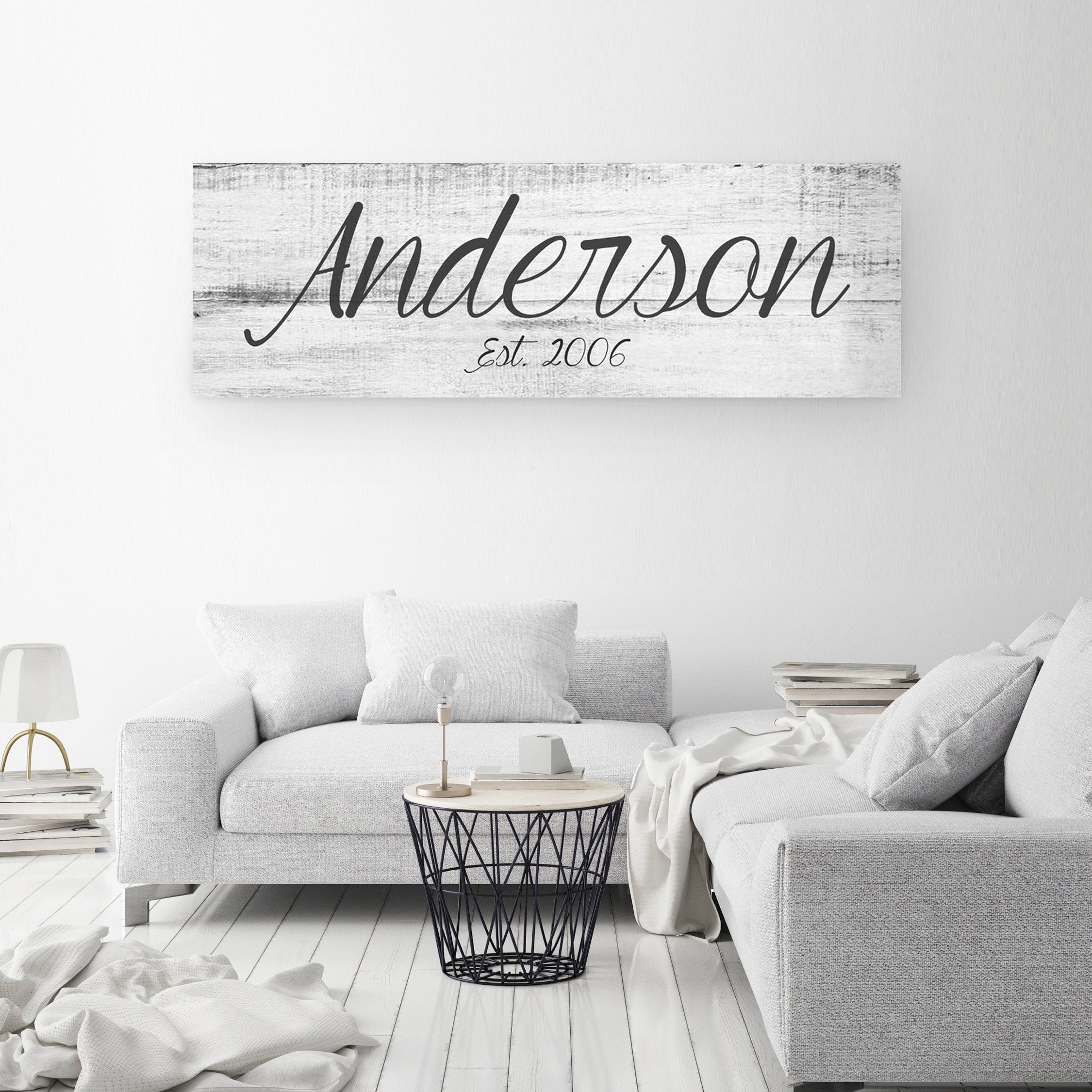 Big Family Name Sign - A Personalized Family Canvas