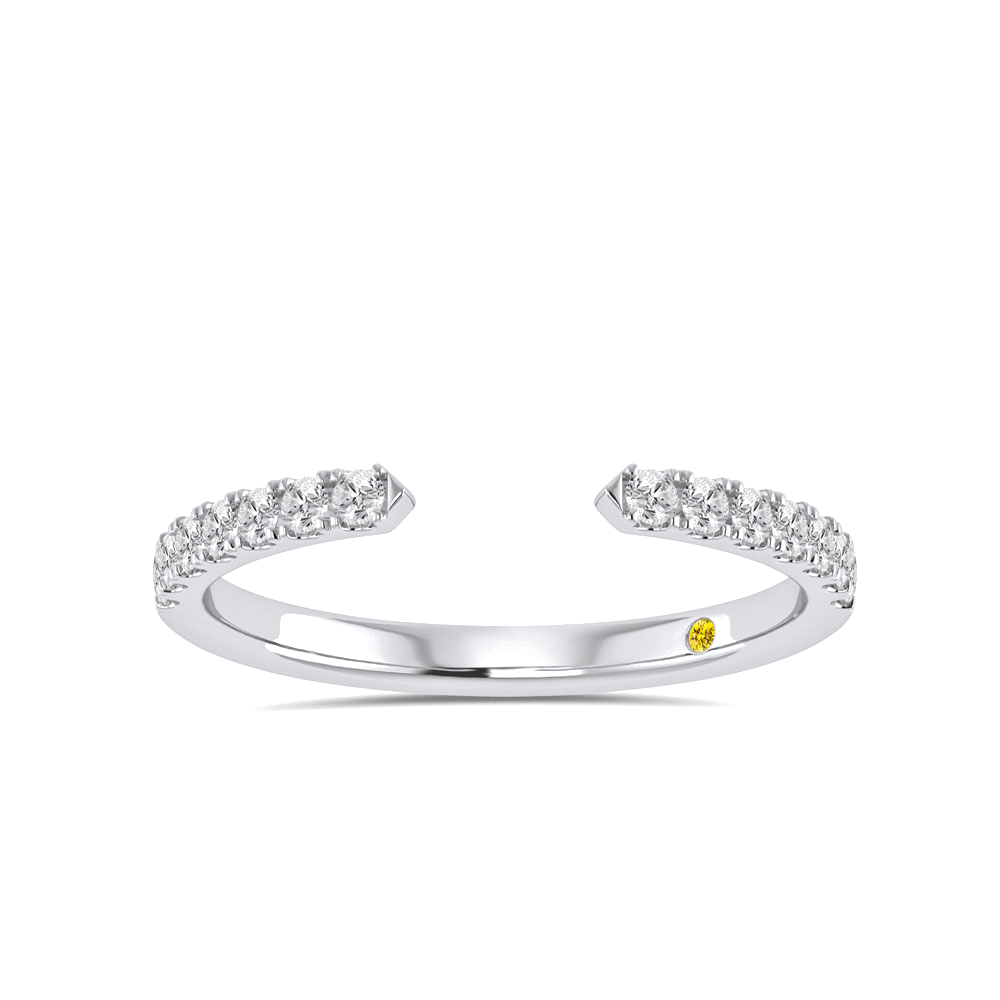 La Joya Idylle Half Coverage Lab Grown Open Diamond Ring | White Gold 1/4 CT. TW.