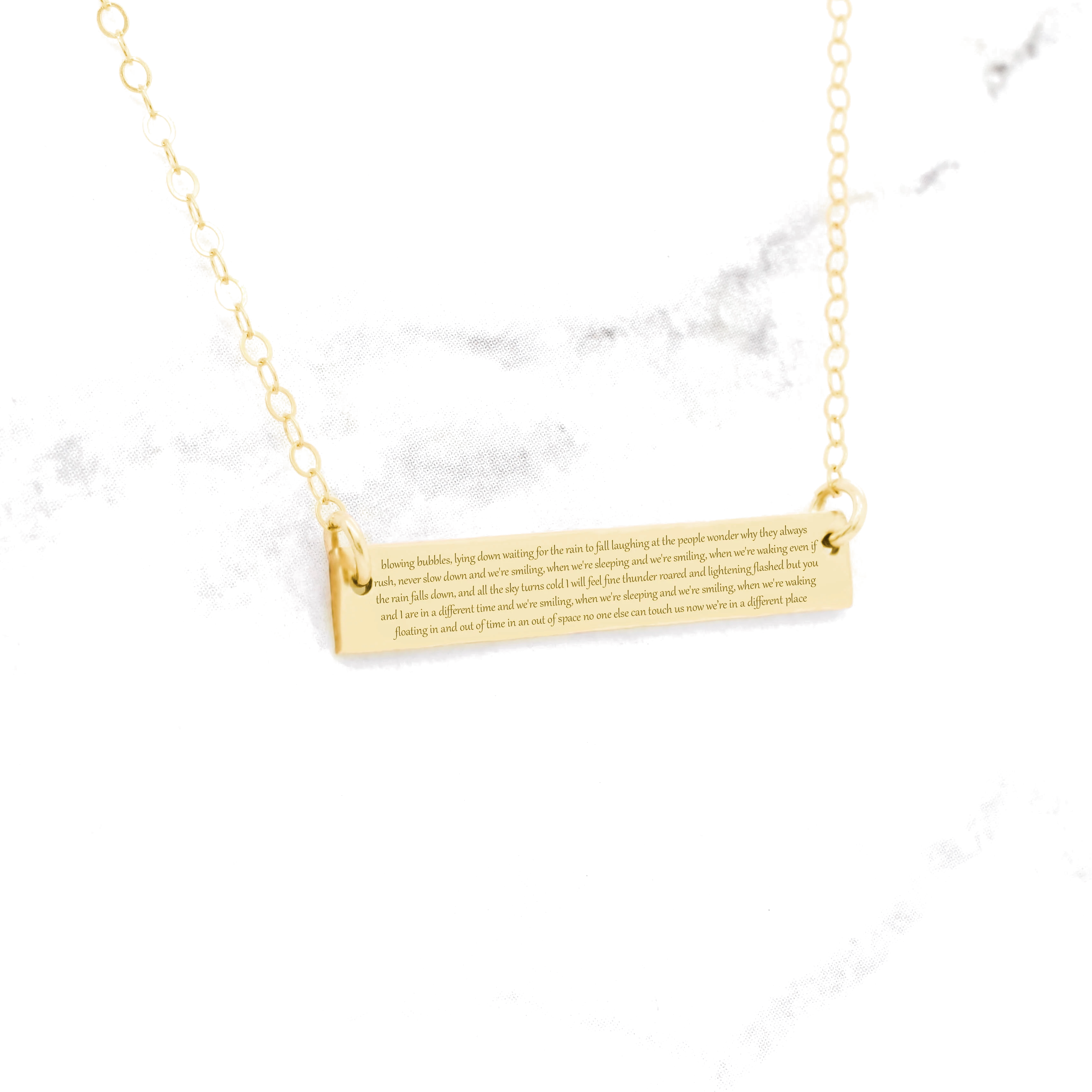 Love Letter Necklace - Solid 14K Gold