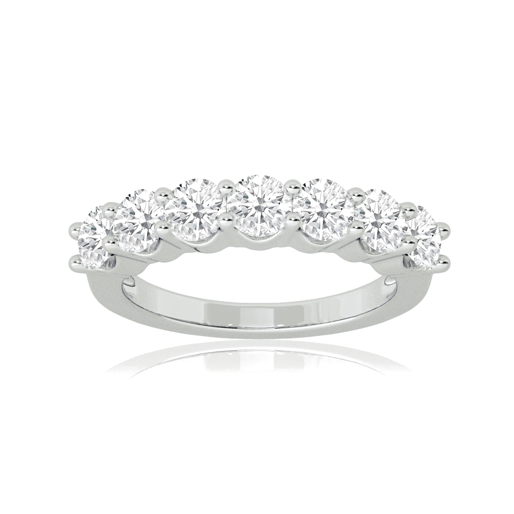 La Joya Mykonos White Gold Lab Grown Seven Stone Diamond Ring | 1/2 - 2 CT. TW.