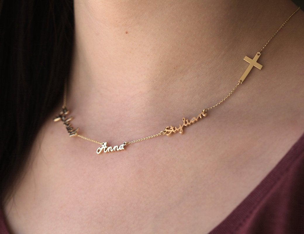 Solid 14K Gold Custom Name Necklace