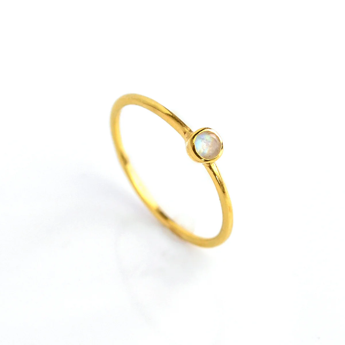Gold Plated Birthstone Stacking Ring